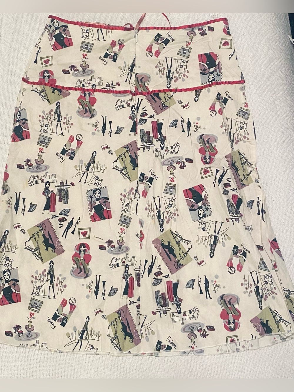 Vintage Cotton A-Line Skirt one of a kind - Picture 4 of 6